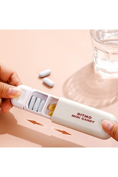 Ditmo 3 Bölmeli Tablet Düzenleyici - MiniPop Kapaklı İlaç Kutusu