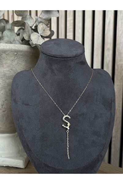 lavanderopa قلادة من الفولاذ بحرف S