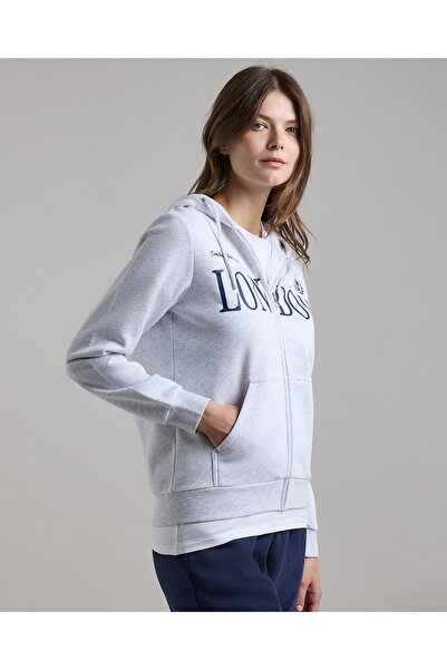 R&B Printed Hooded Jacket with Long Sleeves