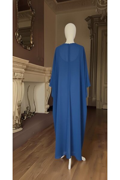 MERİT FASHION Önü Kısa Arkası Uzun Şifon Abiye Pelerin