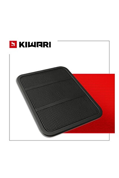Kiwari Set of 4 Tough Car Mats, Universal, PVC, Black
