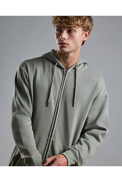 R&B Solid Hooded Jacket with Zipper Closure