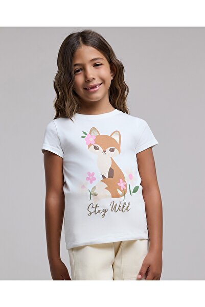 R&B Printed T-Shirt with Crew Neck and Short Sleeves