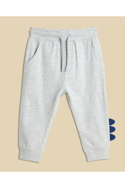 R&B Bleach Melange Boy's Dino Print Hooded Clothing Set