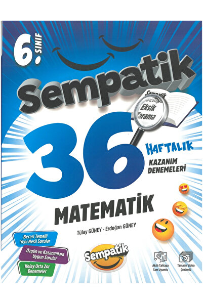 Ünlüler Karması 6.Sınıf Matematik Sempatik 36 Haftalık Kazanım Denemeleri