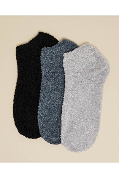 R&B 3 Pack Solid Winter Ankle Socks