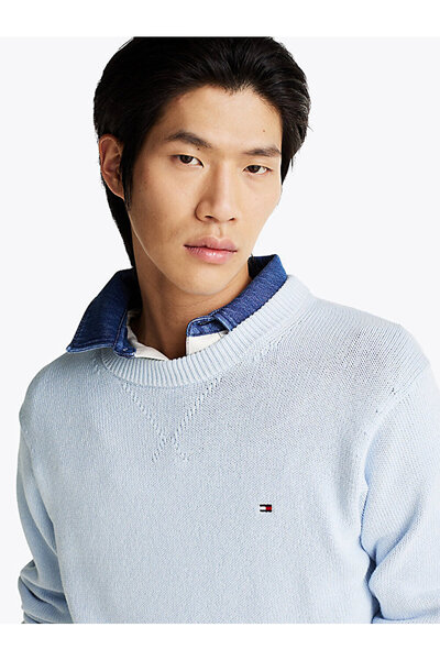 Tommy Hilfiger Men's Chunky Cotton C Neck Sweater