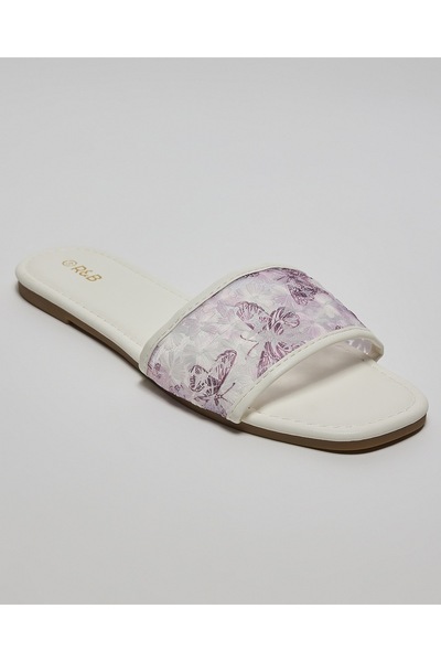 R&B Multi Women's Embroidered Flat Sandals