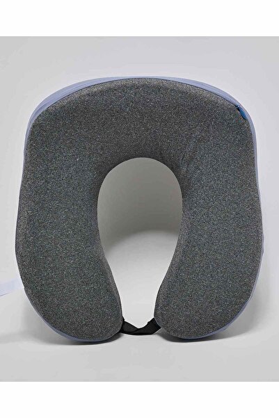 R&B Navy Blue Women's Color Block Neck Pillow