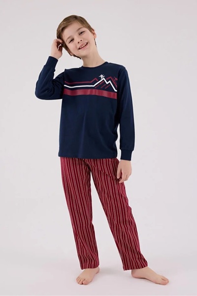 Arnetta 100% бавовна, довгі рукави, велосипедна комір, піжама для хлопчиків