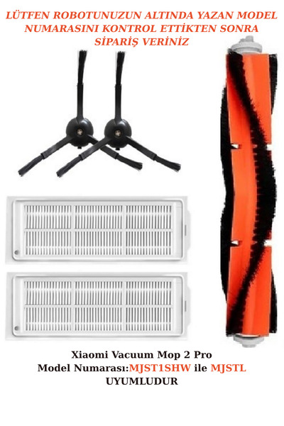 RotRever Xiaomi Vacuum Mop 2 Pro (MJST1SHW) Vacuum Mop 2 Lite (MJSTL) Четка, HEPA филтър, комплект за подмяна - 5 броя