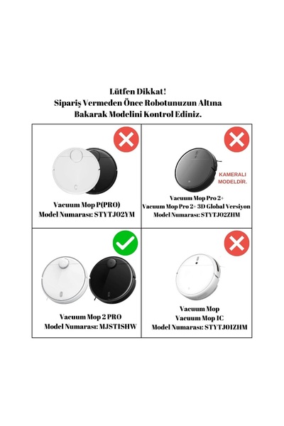 RotRever Σετ αντικατάστασης πλευρικής βούρτσας συμβατό με Xiaomi Vacuum Mop 2 Lite (MJSTL) Mop 2 Pro (MJST1SHW) - 2 τεμάχια