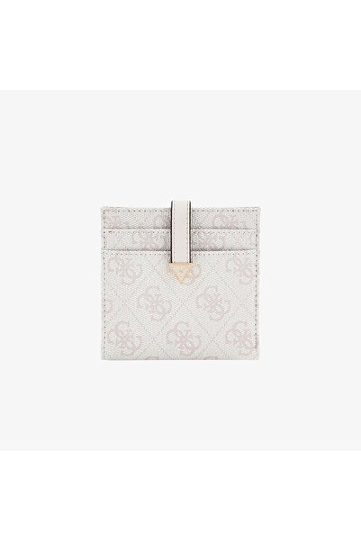 Guess Laurel Small Zip Laurel Tab Case Kadın Krem Kartlık