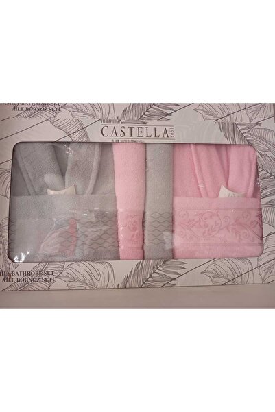 YÜNTEKS Castella 8 Piece 100% Cotton Boxed Dowry Family Bathrobe Set |   Bathrobe Set |   Dowry Set