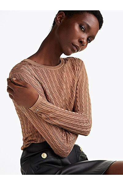 Tommy Hilfiger Women's Rayon Cable C-Nk Sweater