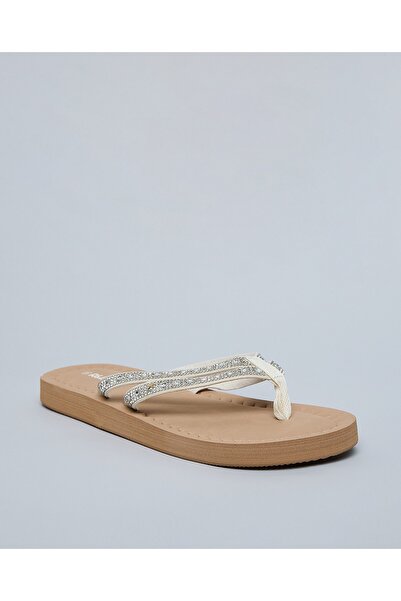 R&B شبشب نسائي مزخرف باللون البيج