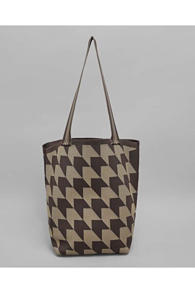 R&B Brown Women's Patterned Shoulder Bag