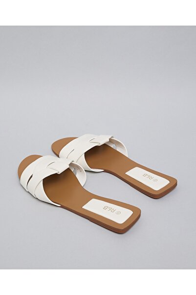 R&B Ivory Women's Strappy Flat Sandals