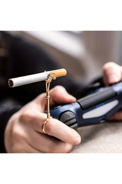GlassySKY Arı Modelli Sigara Tutucu Parmak Yüzüğü,Parmak Sararma Ve Koku Önle...