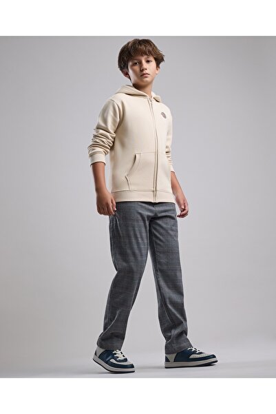 R&B Plaid Pants with Button Closure