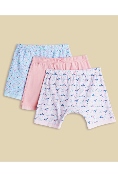 R&B Pink Women's 3 Pack Printed Long Shorts