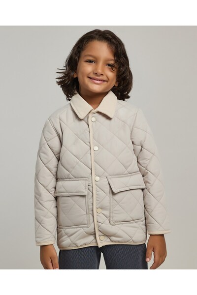 R&B سترة مبطنة مع إغلاق بأزرار