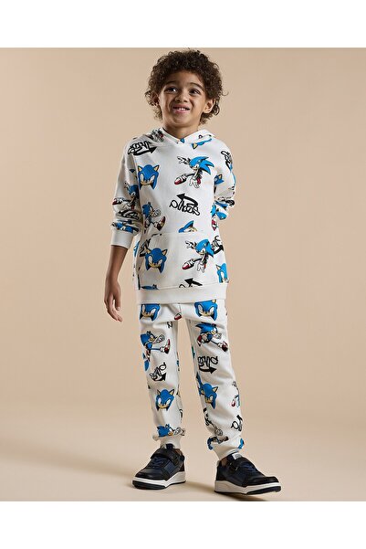 R&B Sonic Print Hooded Clothing Set