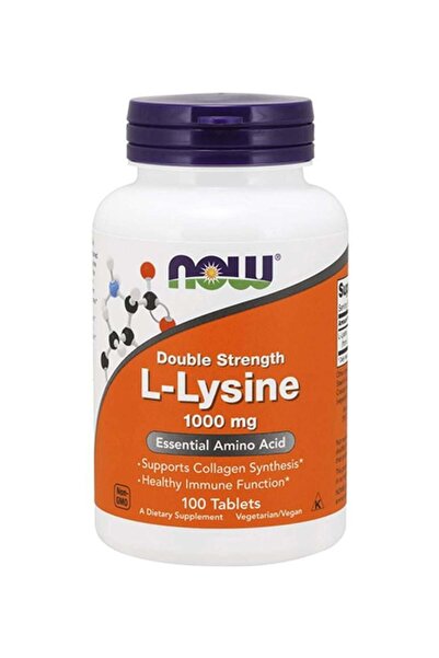 Now Foods مكمل غذائي من حمض أميني أساسي L-Lysine بتركيز 1000 ملغ - 100 قرص