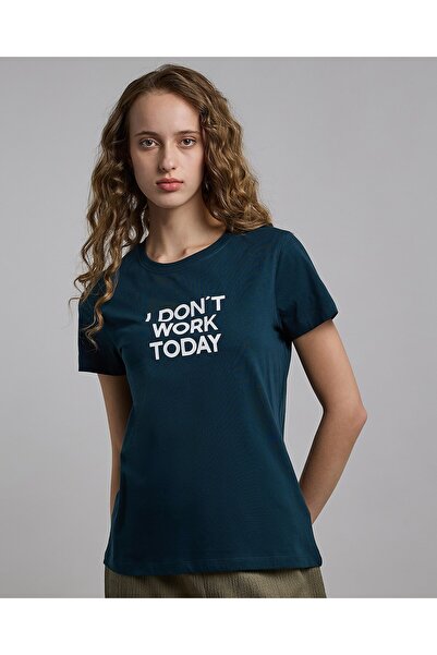 R&B تي شيرت مطبوع برقبة دائرية وأكمام قصيرة