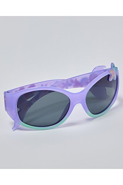 R&B Purple Girl's Printed Full Rim Sunglasses