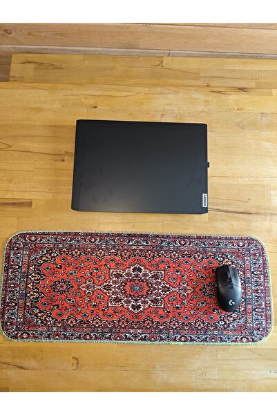 sgeteknoloji SGE TEKNOLOJİ 70X30 CM FOSFORLU DİKİŞLİ KIRMIZI HALI GÖRSELİ KAYDIRMAZ TABAN SPEED YÜZEY OYUNCU MOUS