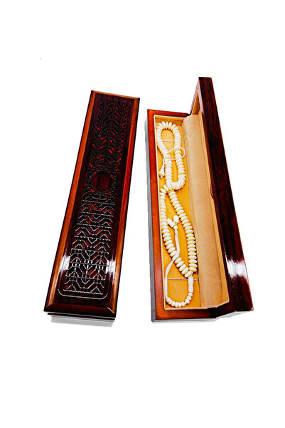 M.A Traders Original Camel Bone Rosary Set of 2 Tasbihs, 100 Beads Each-10mm bead Size, (2 Tasbih with 2 Boxes)