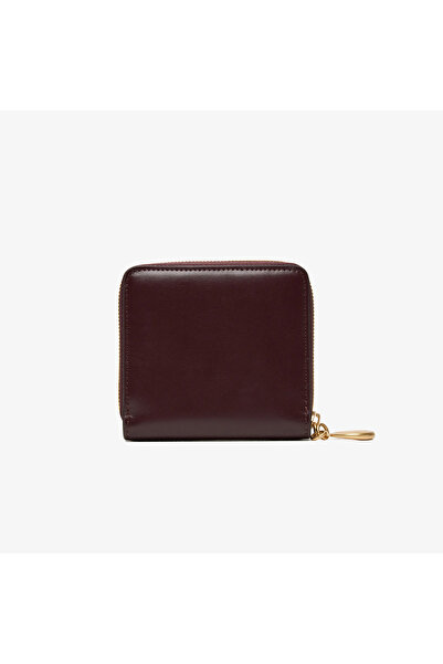 Calvin Klein Hardware Square Zip Around Kadın Kırmızı Cüzdan