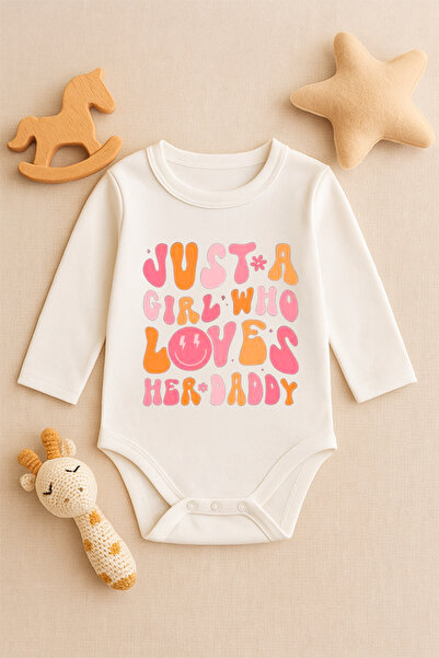 SVART WEAR Cute Baby Bodysuit with Printed Text and Snap Fasteners