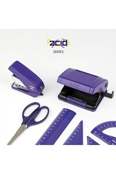 Milan Riglă flexibilă, culoare albastră, material plastic, dimensiune 30 cm