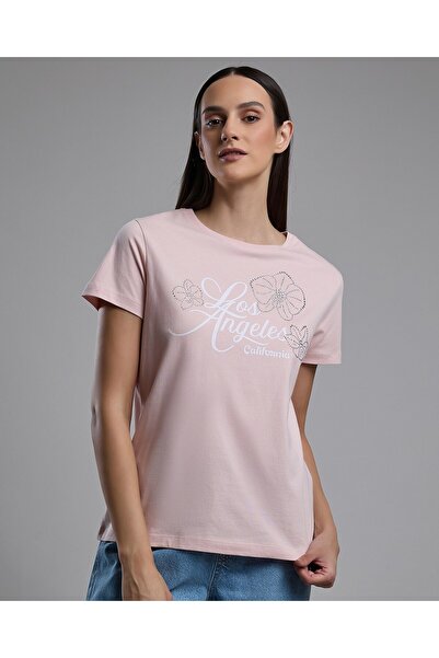 R&B Printed T-Shirt with Crew Neck and Short Sleeves