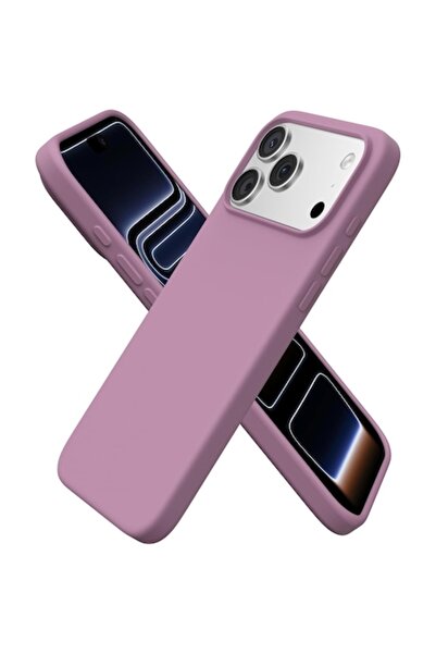 Joyshell Husa pentru iPhone 17 Pro, SIlicon Catifelat Cu Interior Microfibra, Mov lila