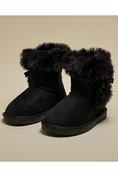 R&B Black GIrl Fur Detail Winter Boots