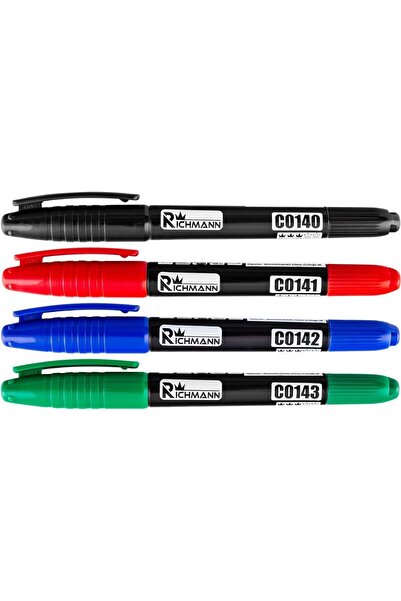 richmann Tenký permanentný popisovač, 2 hlavičky, 4 farby, (sada 36 kusov)