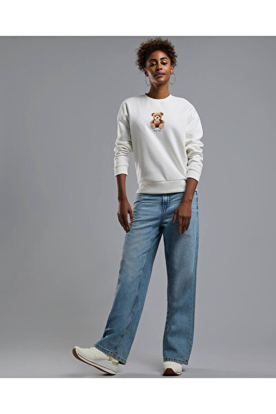 R&B Faded Baggy Jeans with Button Closure