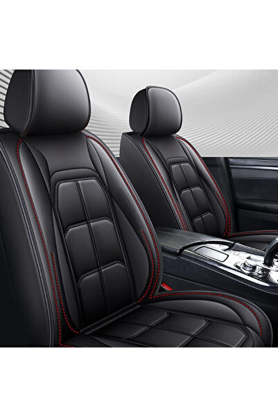 Elindor Set de 5 huse auto Elindor® negre, huse auto din piele, impermeabile,...