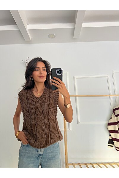 şev butik Örgülü Triko Süveter -2452