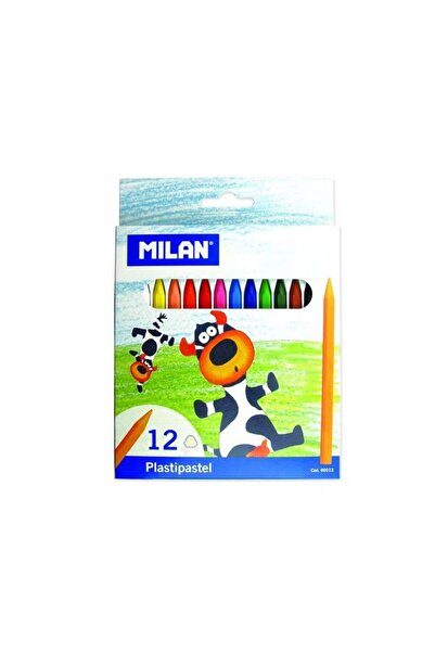 Milan Wax Colored Pencils, Color Multicolor, Material Wax, Hexagonal Body, 12 pcs/set