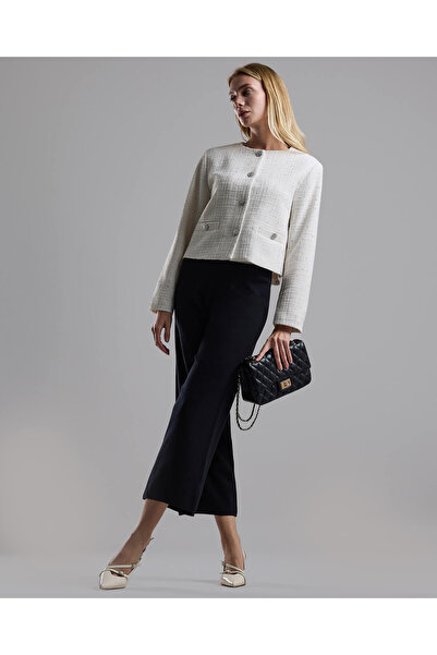 R&B Textured Jacket with Button Closure