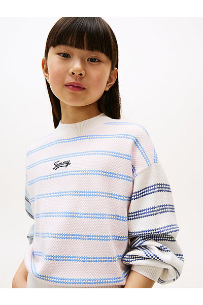 Tommy Hilfiger Girl Child Stripped Balloon Sweater