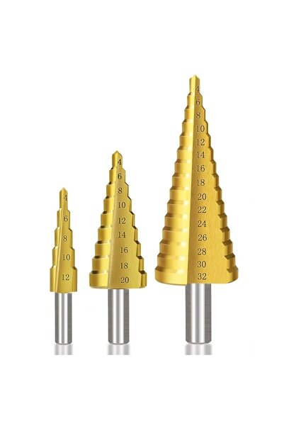 Mager Titanyum 3'lü Hss Kademeli Genişletme Panç Seti (4-12) (4-20) (4-32) Va...