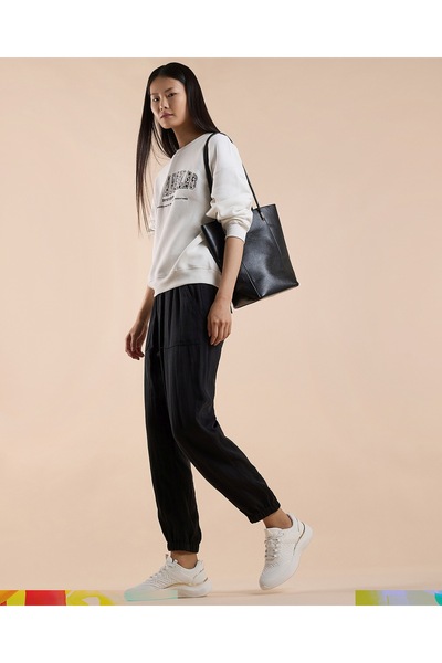 R&B بنطال رياضي منسوج مع خصر برباط