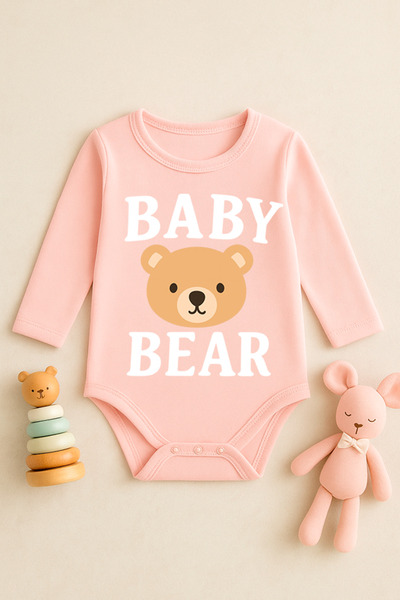 SVART WEAR بدلة أطفال لطيفة مطبوعة عليها نص مع أزرار كبس