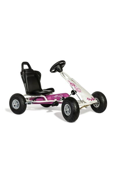 OEM Kart Air Runner Flower, adjustable seat, "free-wheel" function, pneumatic wheels, sound steering wheel,