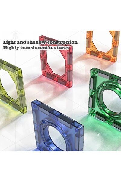 Doris 3D construction set with 98 educational magnetic pieces for children Magnetic Tiles Multicolor,magn